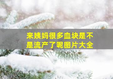 来姨妈很多血块是不是流产了呢图片大全