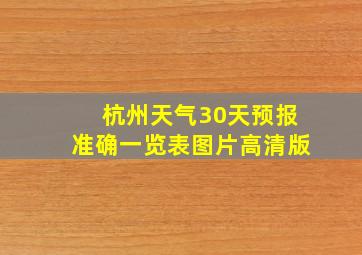 杭州天气30天预报准确一览表图片高清版