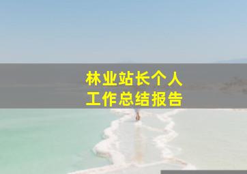 林业站长个人工作总结报告