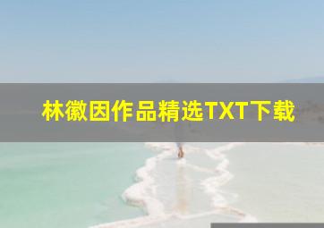 林徽因作品精选TXT下载