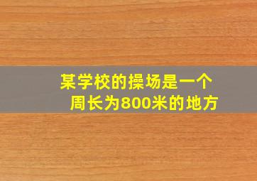 某学校的操场是一个周长为800米的地方