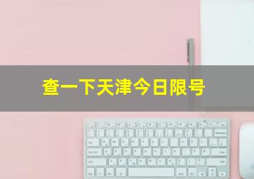 查一下天津今日限号