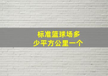 标准篮球场多少平方公里一个