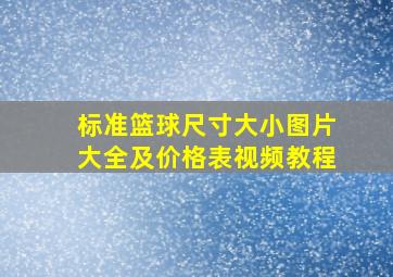 标准篮球尺寸大小图片大全及价格表视频教程