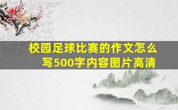 校园足球比赛的作文怎么写500字内容图片高清