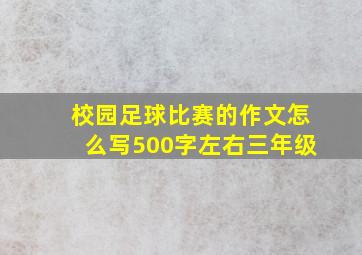 校园足球比赛的作文怎么写500字左右三年级