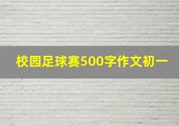 校园足球赛500字作文初一