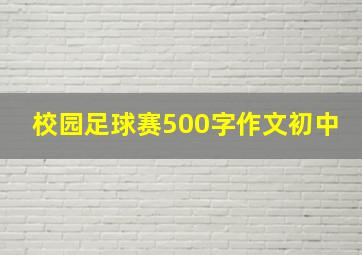 校园足球赛500字作文初中