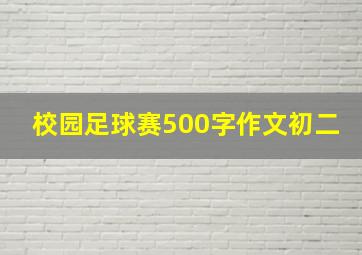 校园足球赛500字作文初二