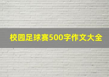 校园足球赛500字作文大全