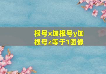 根号x加根号y加根号z等于1图像