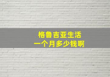 格鲁吉亚生活一个月多少钱啊