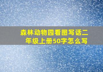 森林动物园看图写话二年级上册50字怎么写