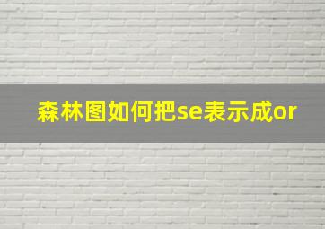 森林图如何把se表示成or