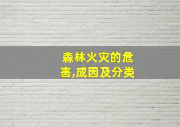 森林火灾的危害,成因及分类