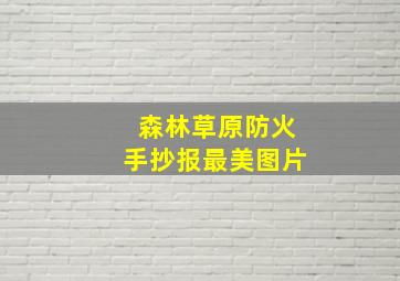 森林草原防火手抄报最美图片