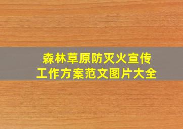 森林草原防灭火宣传工作方案范文图片大全