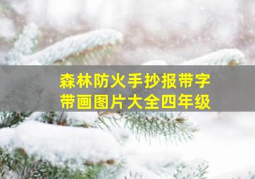 森林防火手抄报带字带画图片大全四年级