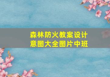 森林防火教案设计意图大全图片中班