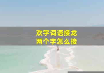 欢字词语接龙两个字怎么接