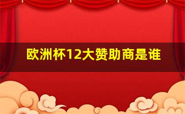 欧洲杯12大赞助商是谁