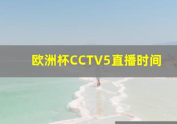 欧洲杯CCTV5直播时间