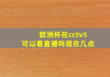 欧洲杯在cctv5可以看直播吗现在几点