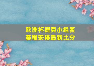 欧洲杯捷克小组赛赛程安排最新比分