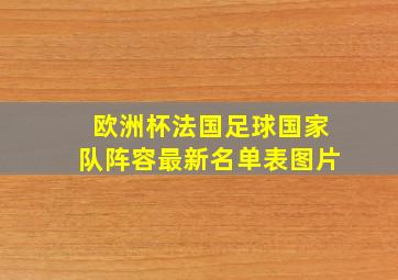 欧洲杯法国足球国家队阵容最新名单表图片