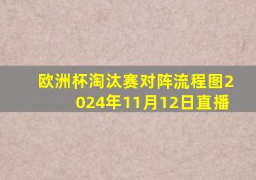 欧洲杯淘汰赛对阵流程图2024年11月12日直播