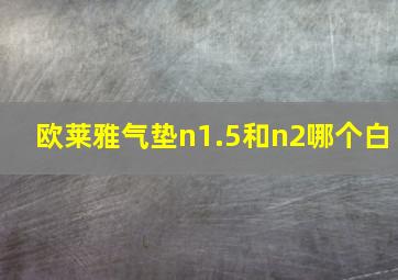 欧莱雅气垫n1.5和n2哪个白