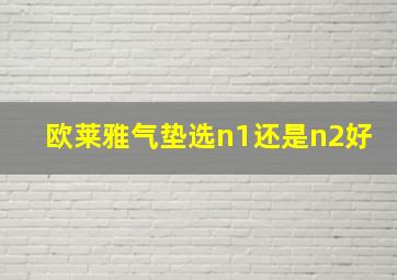 欧莱雅气垫选n1还是n2好