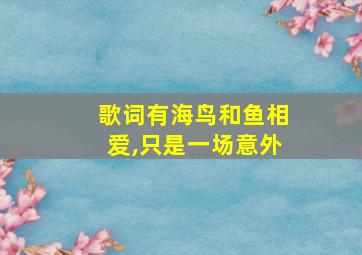 歌词有海鸟和鱼相爱,只是一场意外