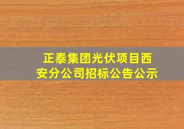 正泰集团光伏项目西安分公司招标公告公示