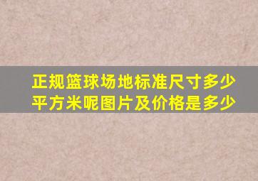 正规篮球场地标准尺寸多少平方米呢图片及价格是多少