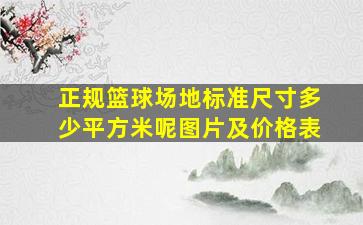 正规篮球场地标准尺寸多少平方米呢图片及价格表