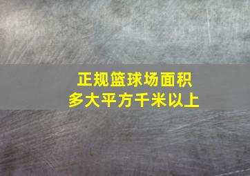 正规篮球场面积多大平方千米以上