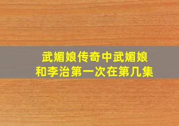 武媚娘传奇中武媚娘和李治第一次在第几集