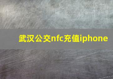 武汉公交nfc充值iphone