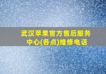 武汉苹果官方售后服务中心(各点)维修电话