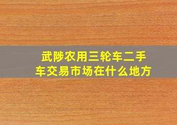 武陟农用三轮车二手车交易市场在什么地方