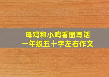 母鸡和小鸡看图写话一年级五十字左右作文