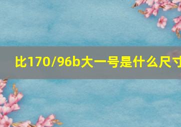 比170/96b大一号是什么尺寸