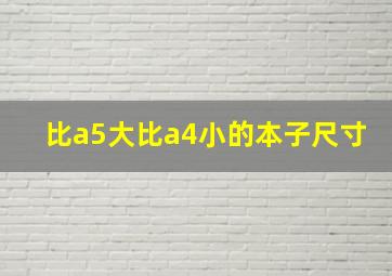 比a5大比a4小的本子尺寸