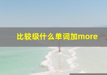 比较级什么单词加more