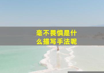 毫不畏惧是什么描写手法呢