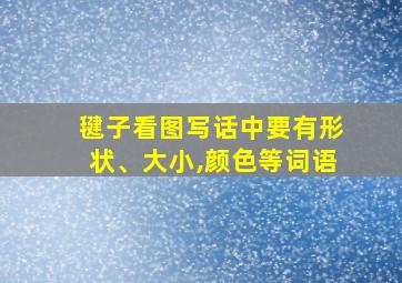 毽子看图写话中要有形状、大小,颜色等词语