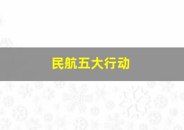 民航五大行动