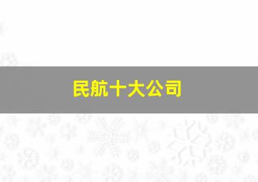 民航十大公司