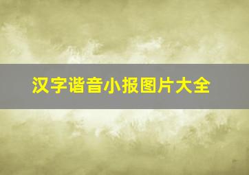 汉字谐音小报图片大全